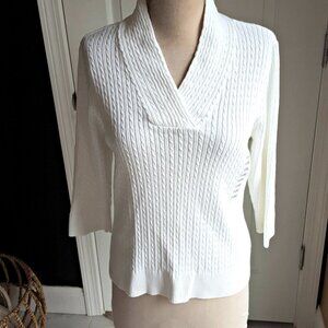 NEW! 3/4 SLEEVE Lightweight SWEATER TOP Jeanne PIERRE